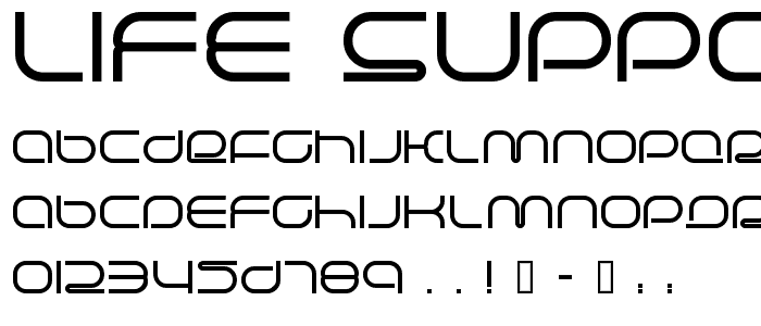 Life support font